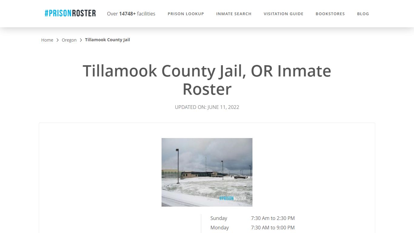 Tillamook County Jail, OR Inmate Roster